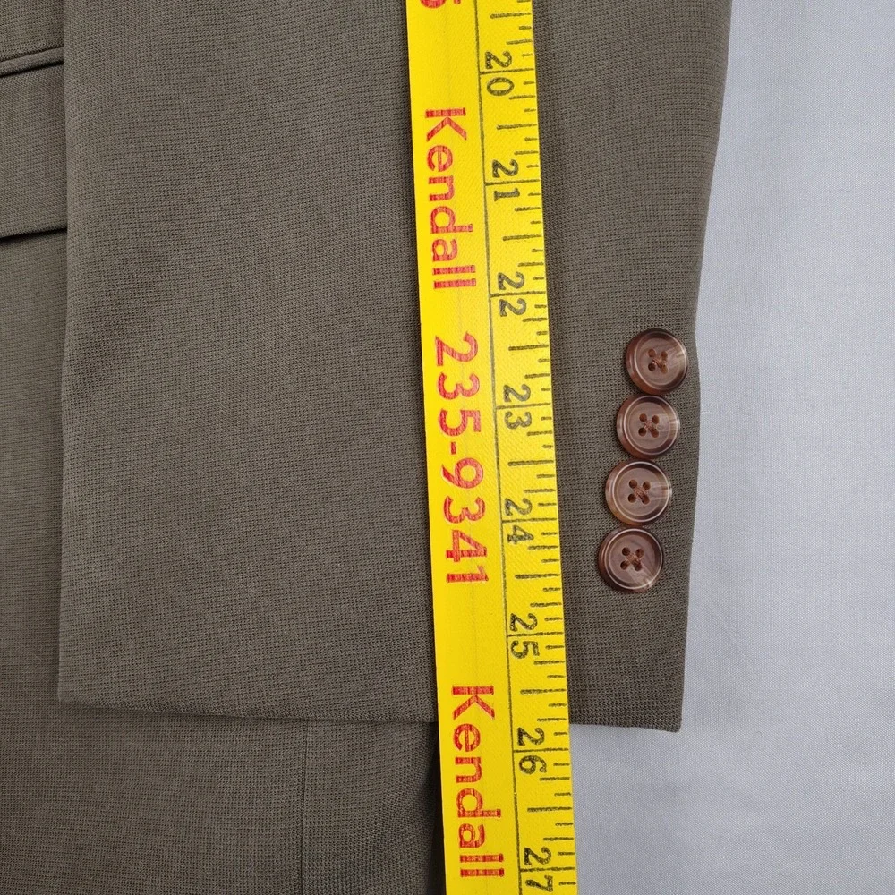 Lauren Ralph Lauren Sport Coat Men's 44R Taupe Faux Suede Blazer Preppy